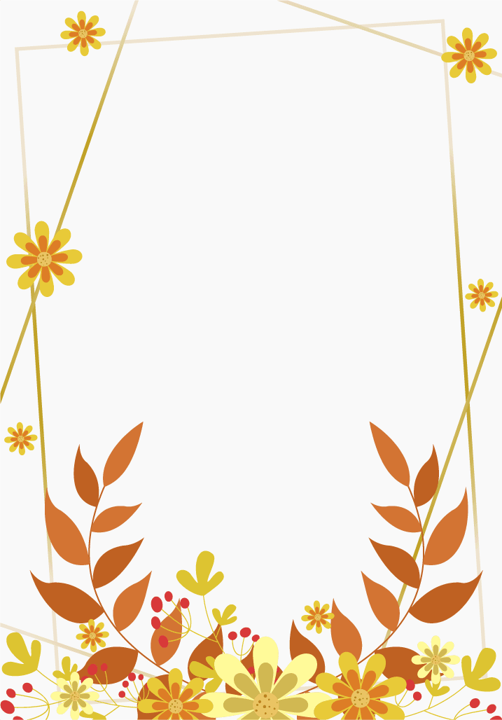 autumn flower wreath card