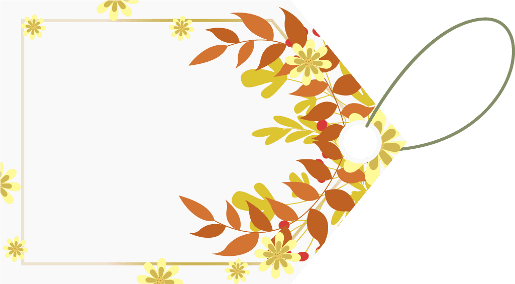 autumn flower wreath card