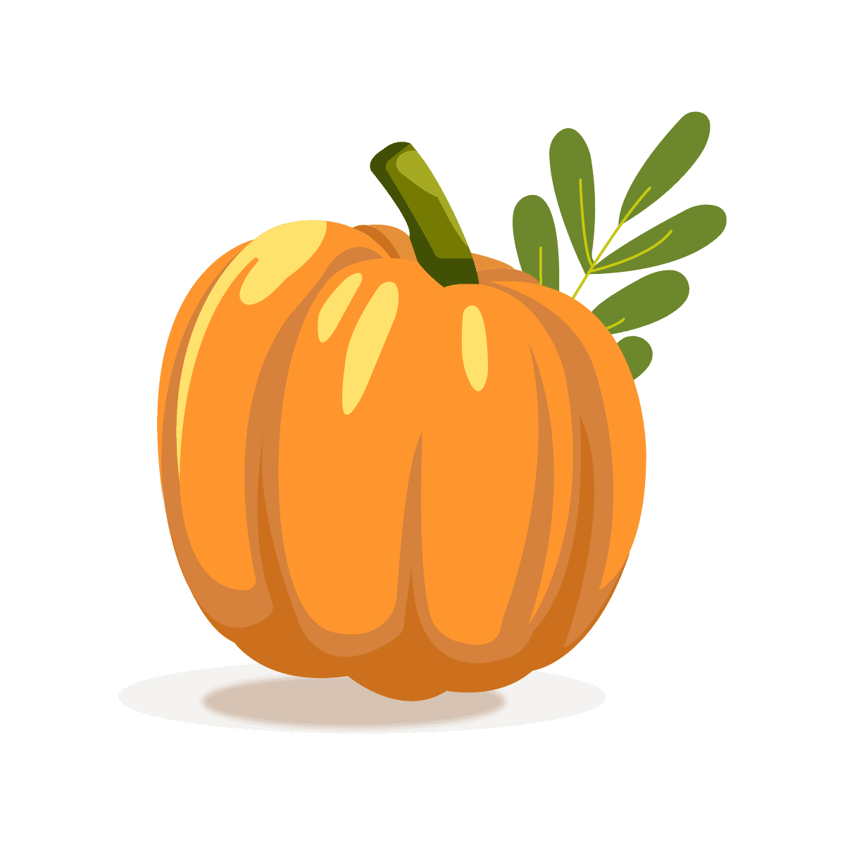 autumn harvest bounty colorful cartoon pumpkin and pear
