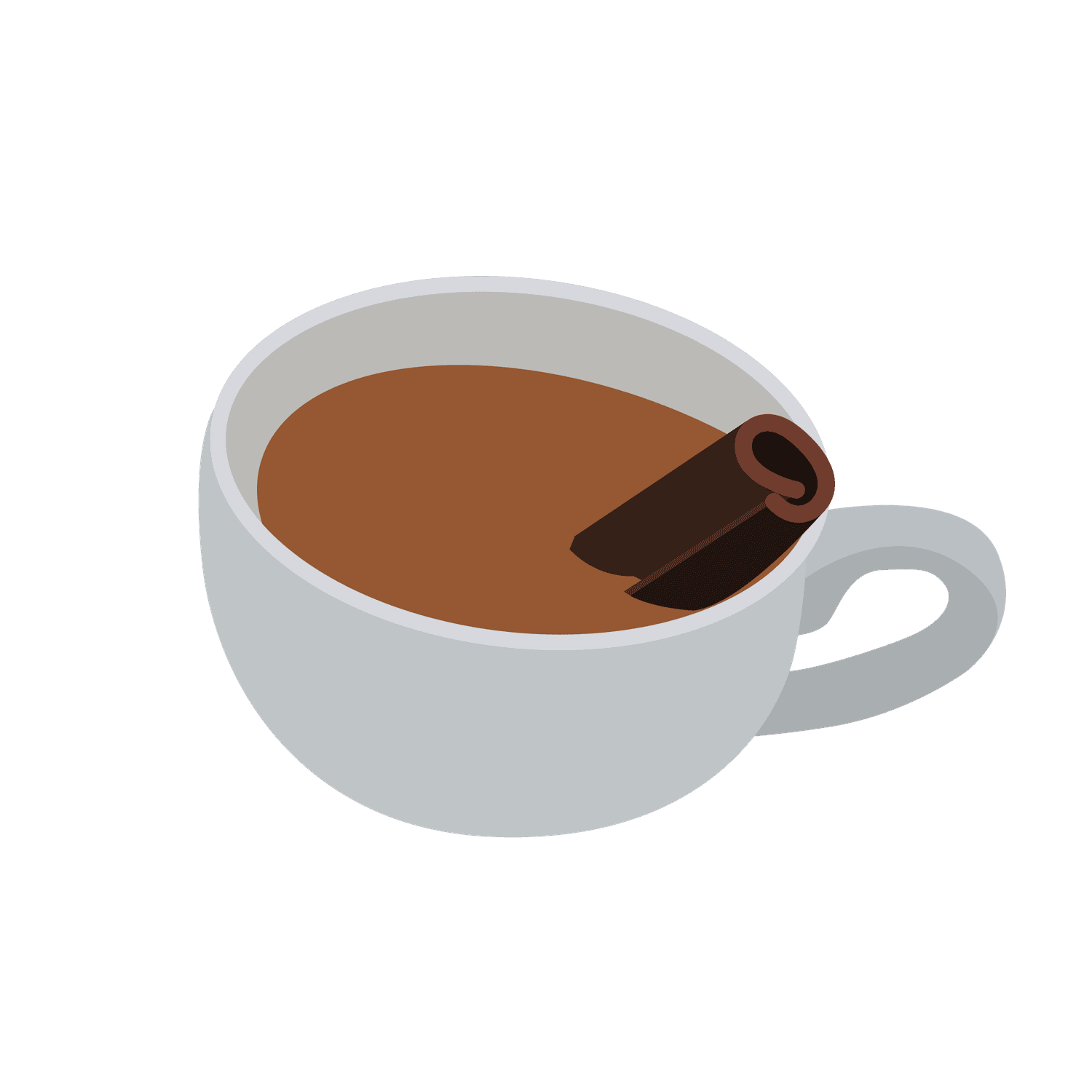 minimalist coffee mug flat illustration style 