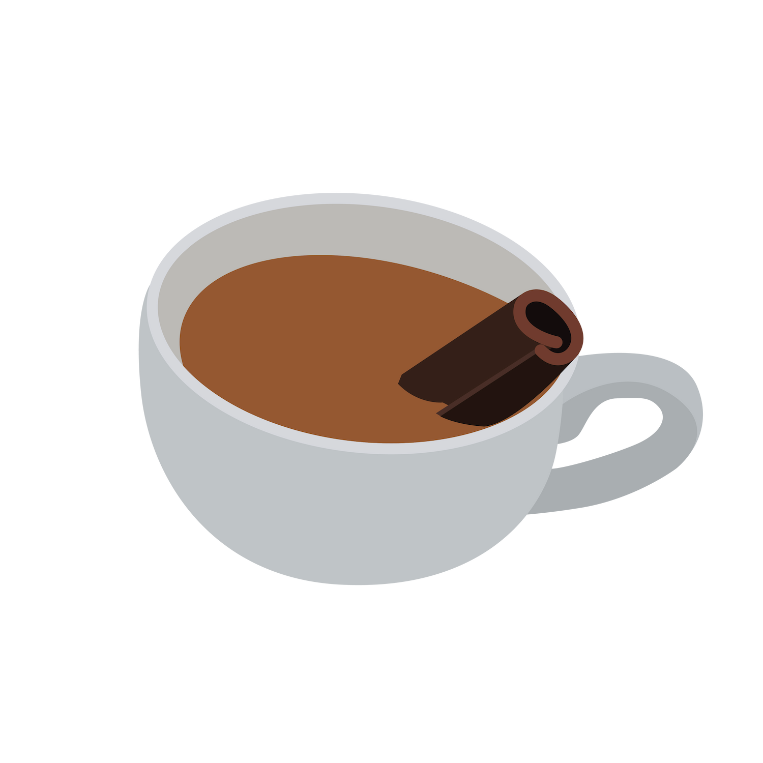 minimalist coffee mug flat illustration style 