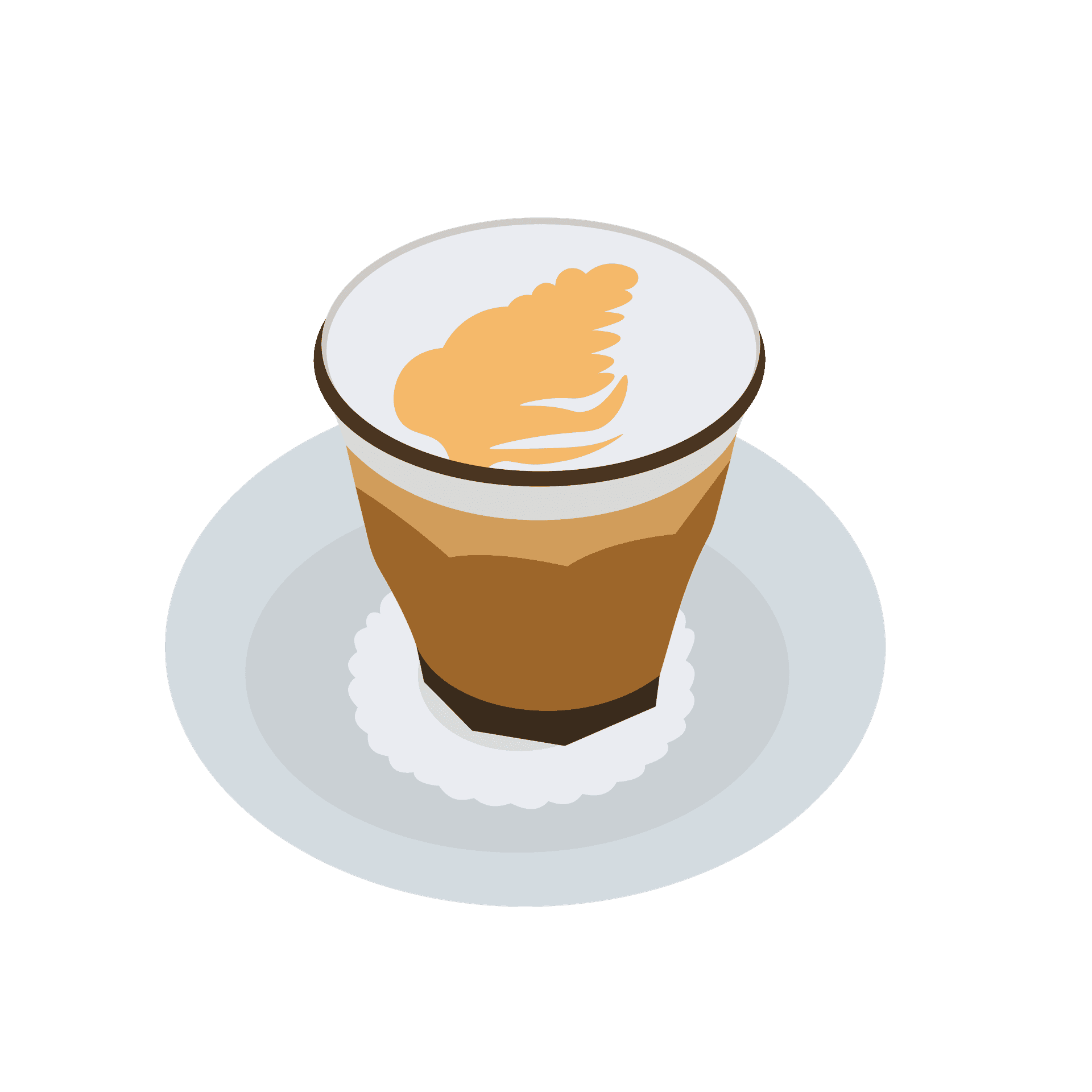 minimalist coffee mug flat illustration style 