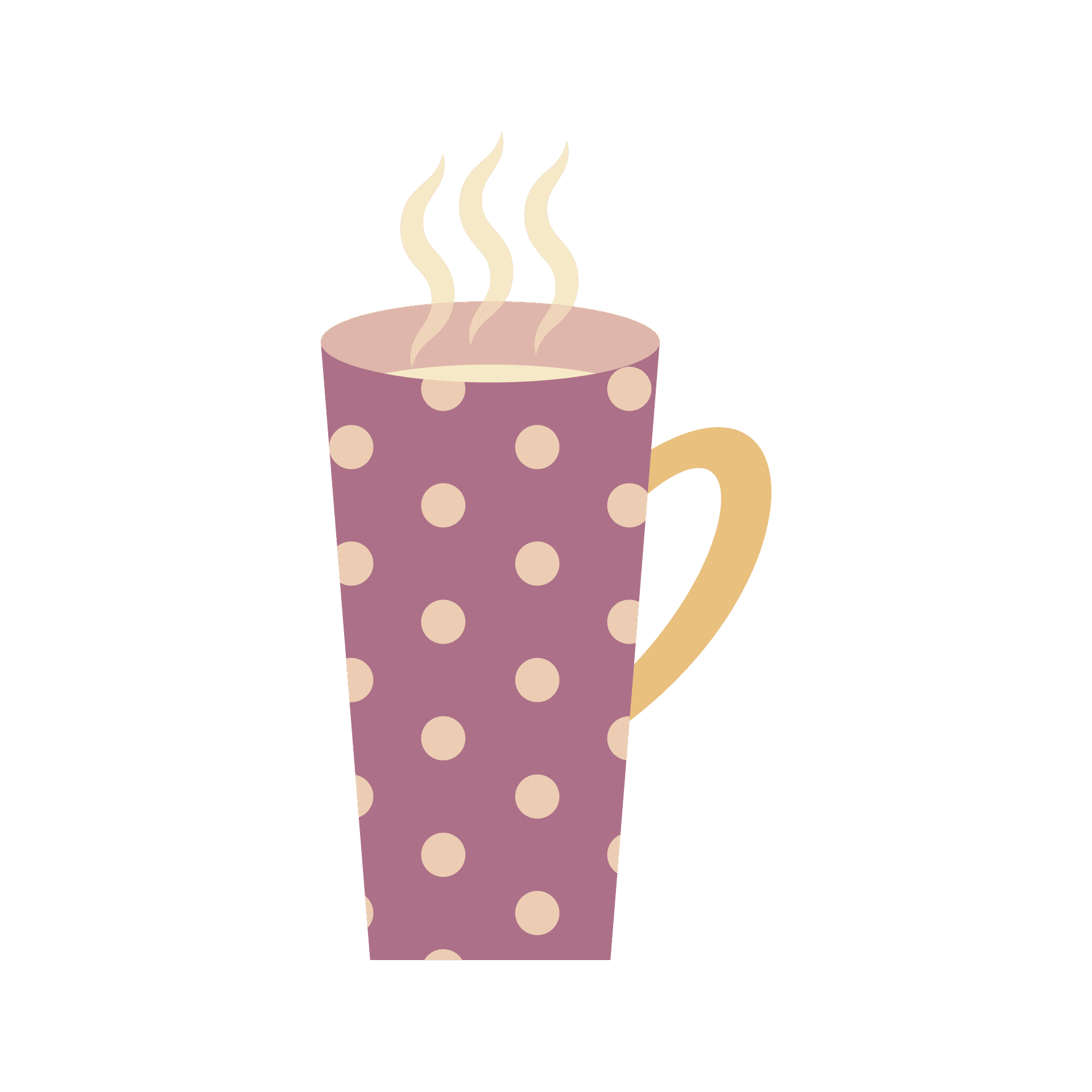 cozy beverage-themed icons for tea and coffee projects with warm tones and rustic-inspired charm