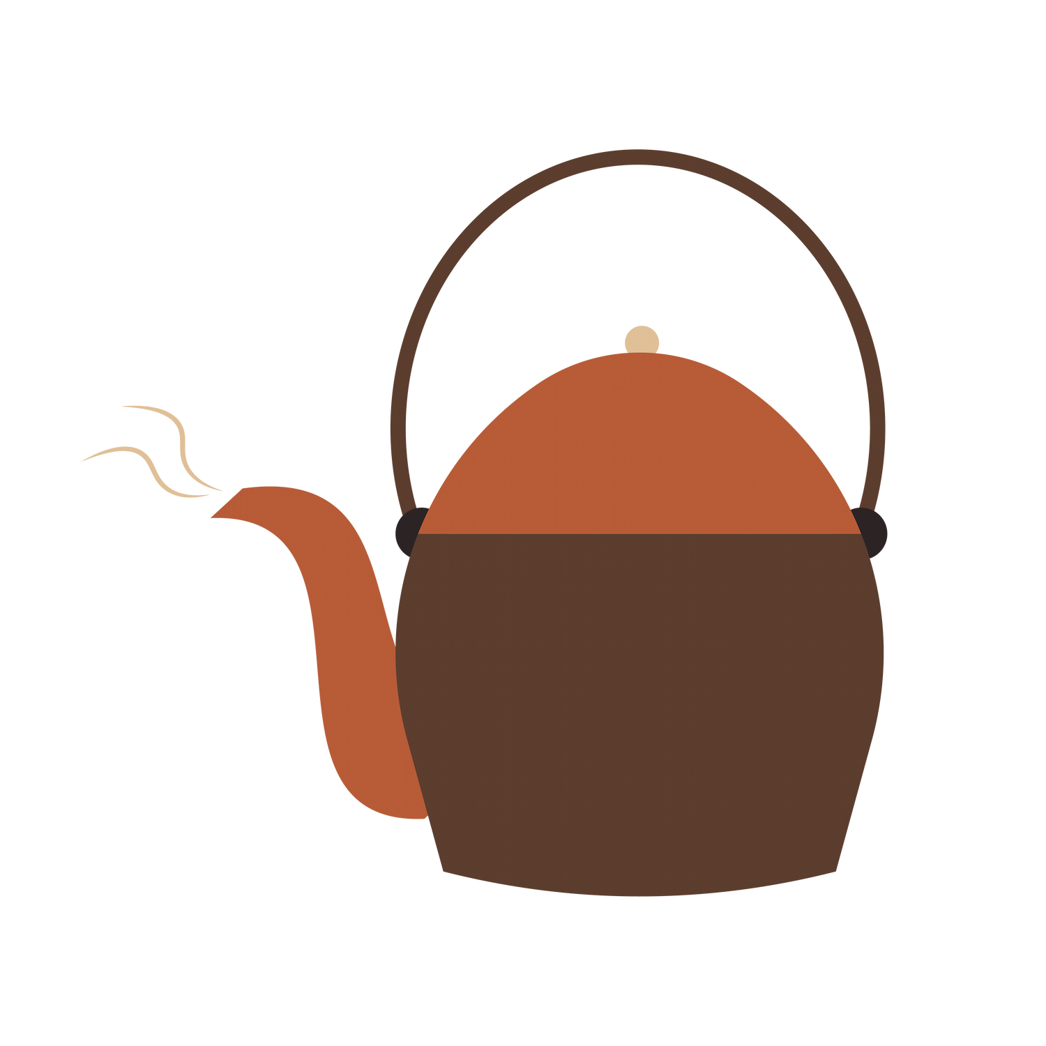 cozy beverage-themed icons for tea and coffee projects with warm tones and rustic-inspired charm