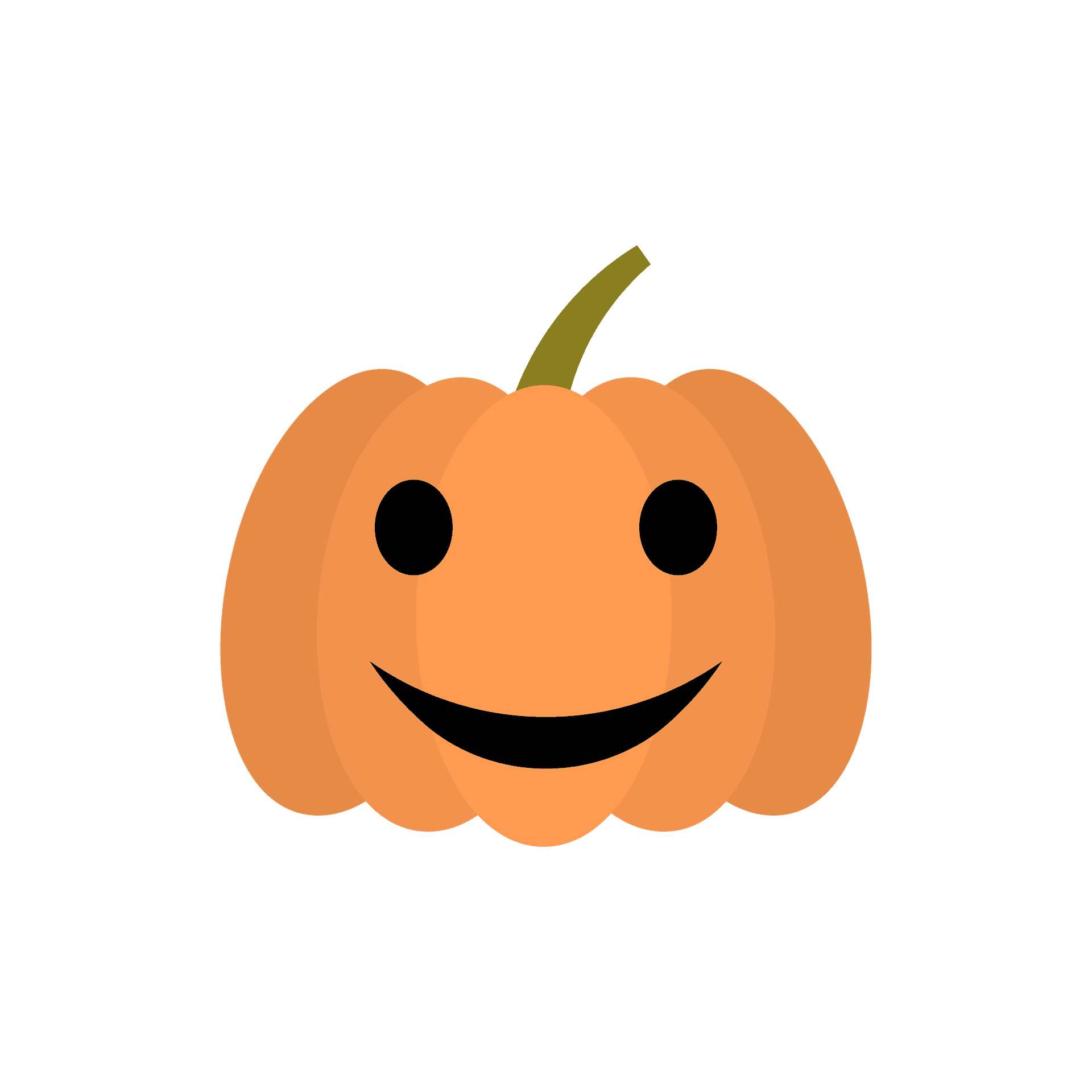 minimalist halloween-themed icons in cartoon style for spooky seasonal decorations