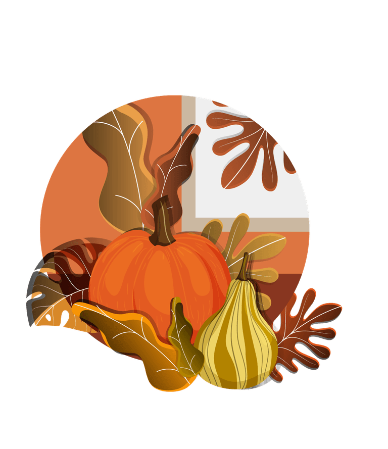 autumn icons classic colorful 