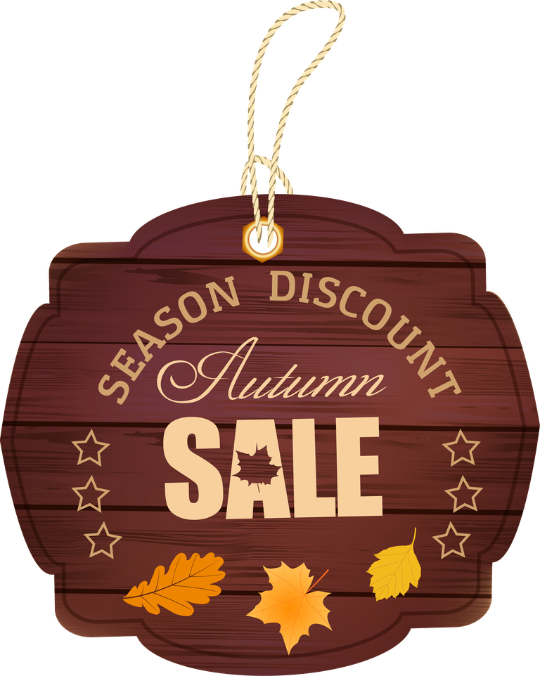 autumn sale wooden tags vector for seasonal marketing and promotions in retail stores