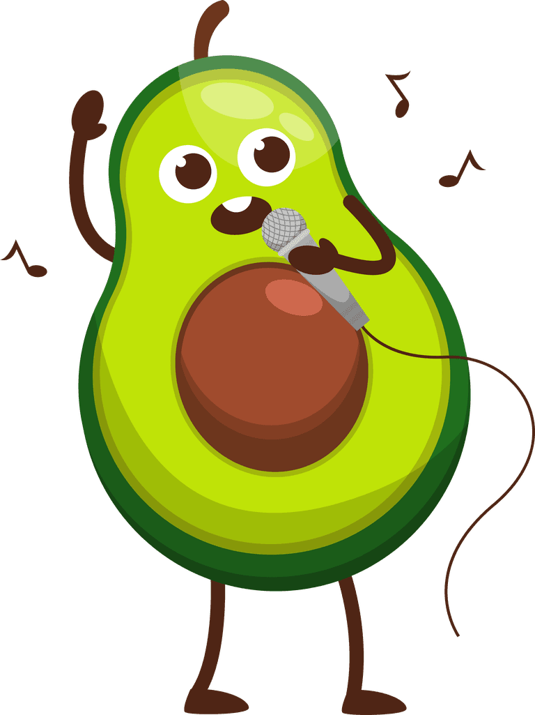 avocado baby bundle fruit cartoon mascot vector