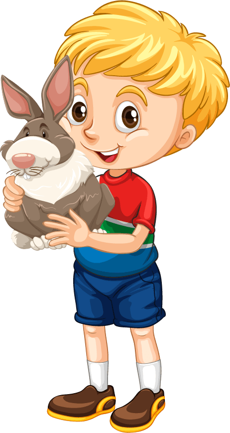 baby and pet children and small animals cartoon vector