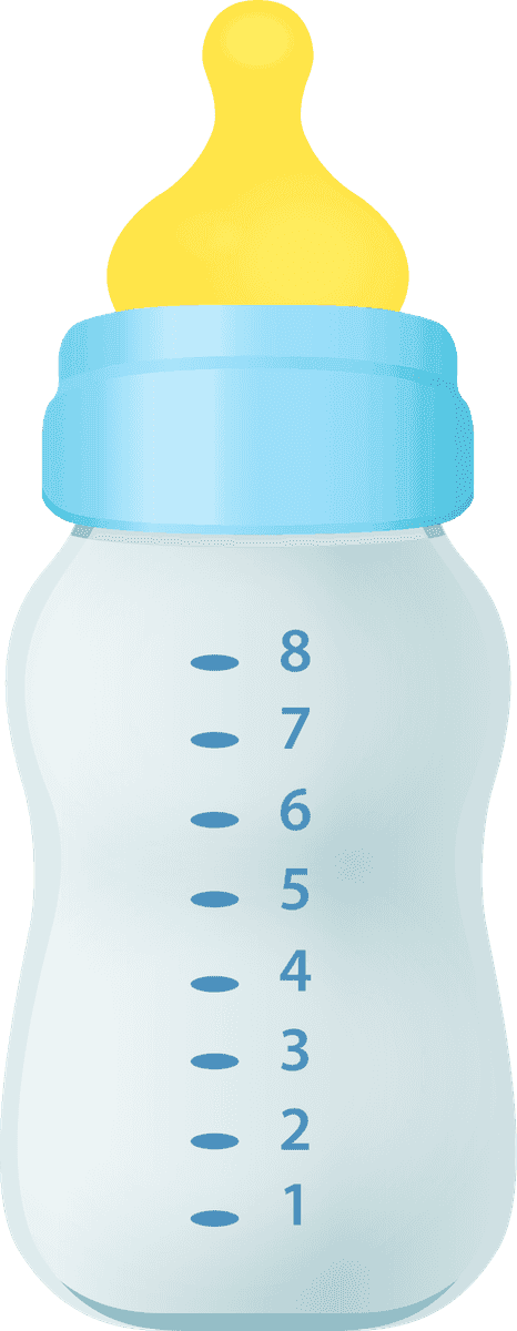 baby bottles baby icons for parenting needs in cheerful and colorful styles