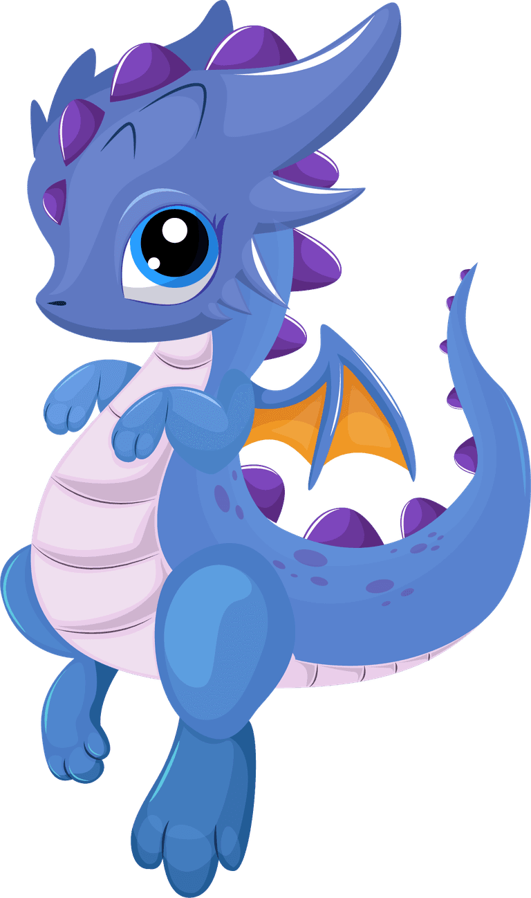 baby dragon icons cute colorful cartoon characters 