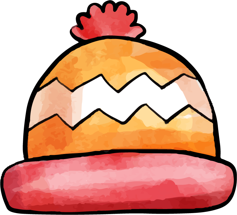 adorable baby elements collection watercolor style with playful hats and caps for kids