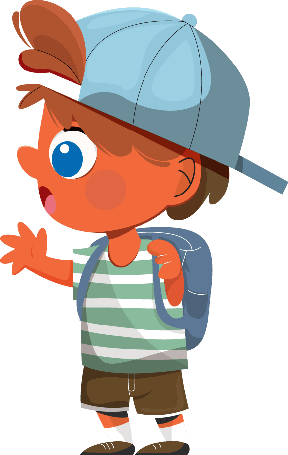 baby goes to school childhood icons cute kids sketch cartoon characters