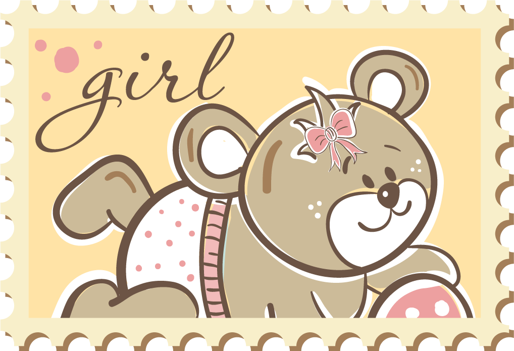 adorable baby stamps graphic vector for children’s crafts and scrapbooking projects