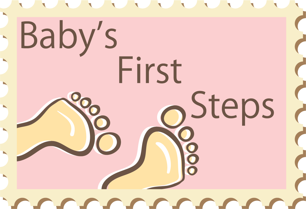 baby stamps graphic vector for celebrating adorable moments of baby's first steps