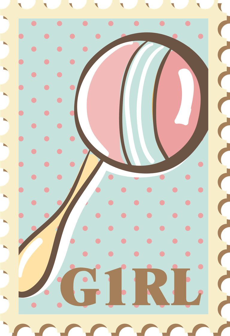 delightful baby stamps graphic vector featuring a charming rattle for celebrating new arrivals