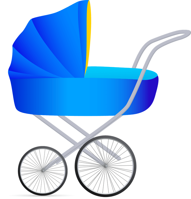 baby supplies baby icons featuring a colorful stroller for modern parenting needs