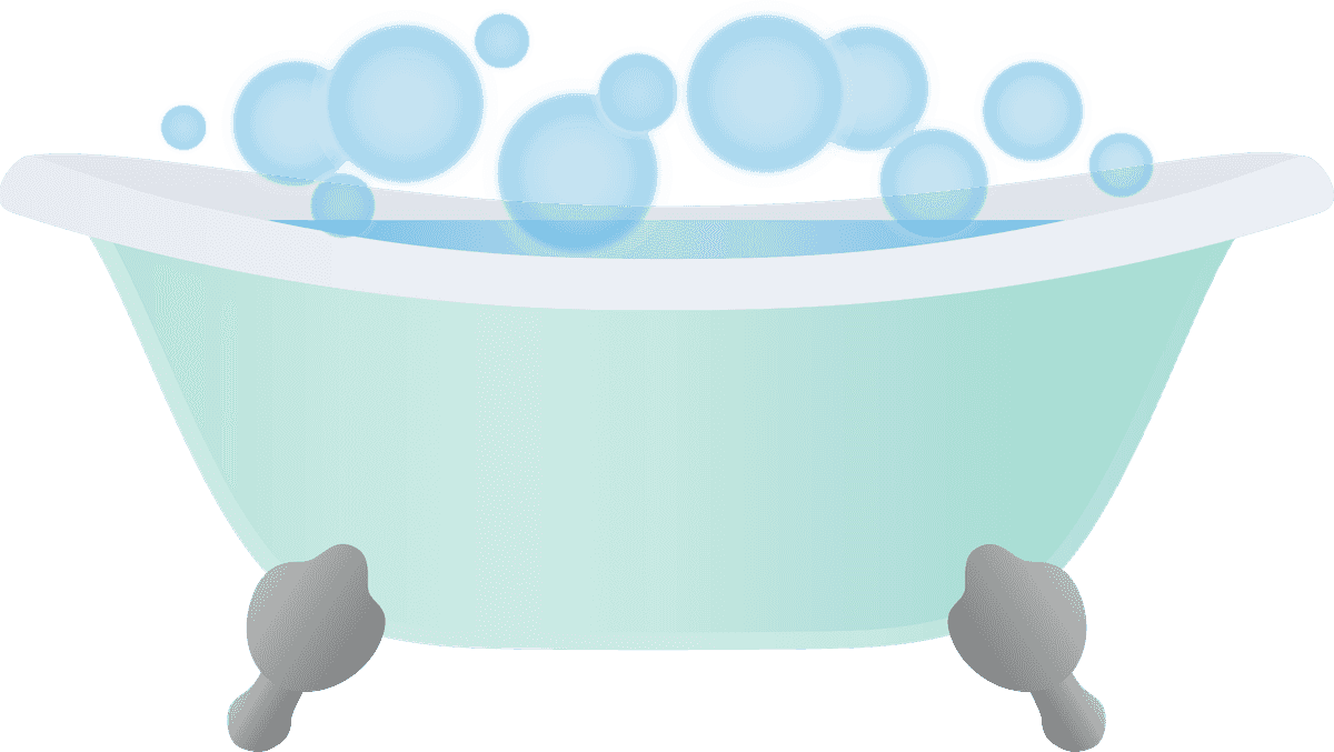 baby supplies baby icons featuring a playful bathtub with bubbles for nursery decor