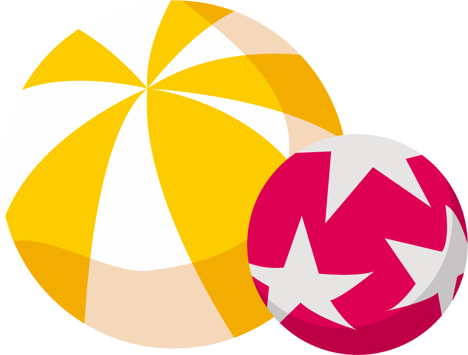 baby toys icons colorful flat illustrations of playful beach balls for infants