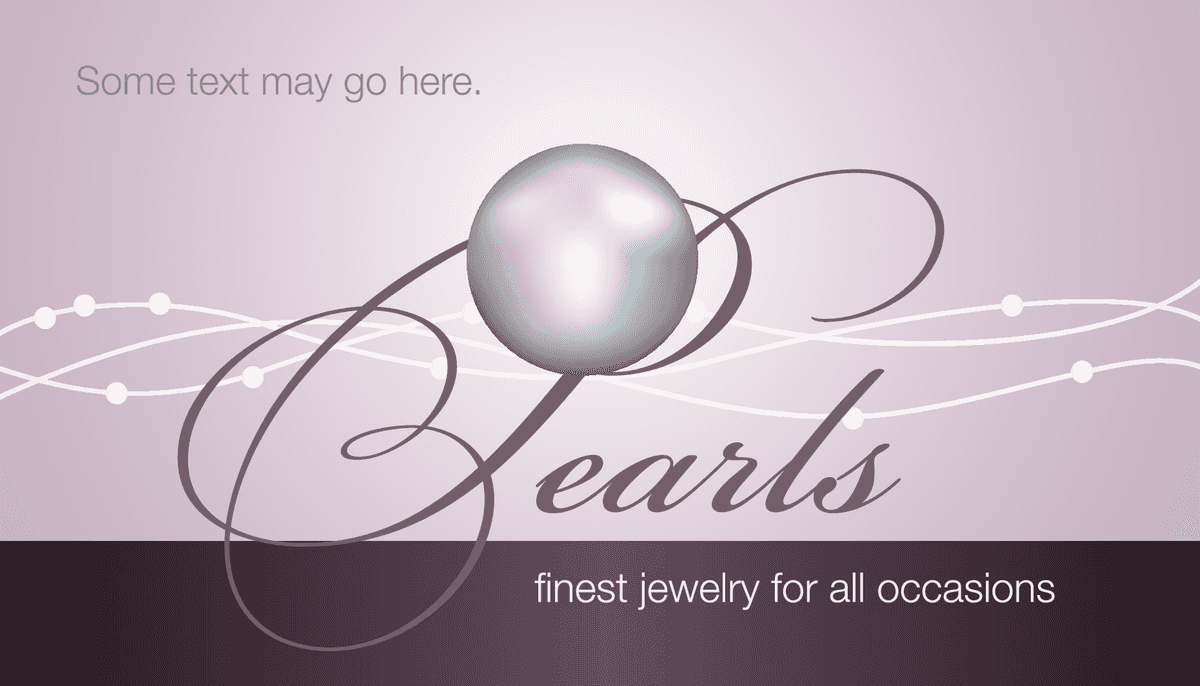 elegant background pattern card vector featuring pearls for jewelry promotions and branding