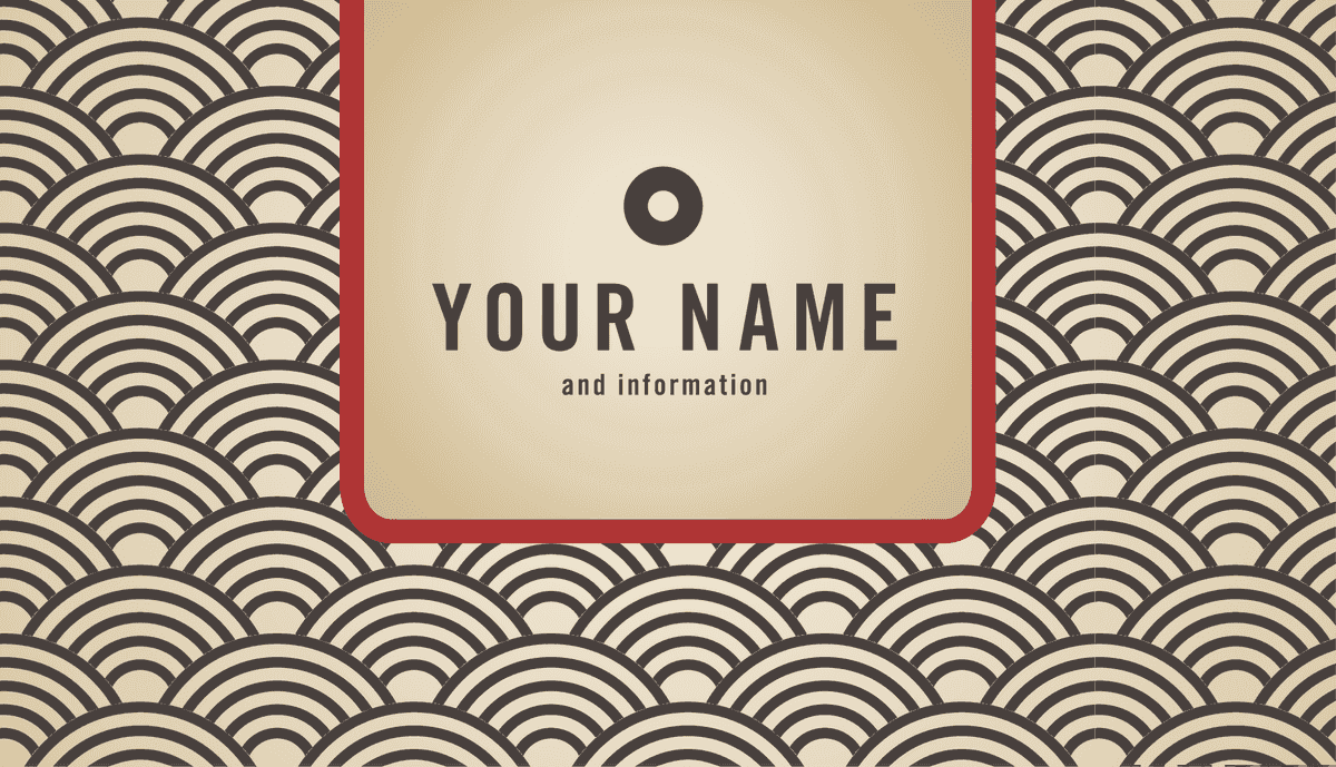 background pattern card vector with elegant wave motifs for personal branding use