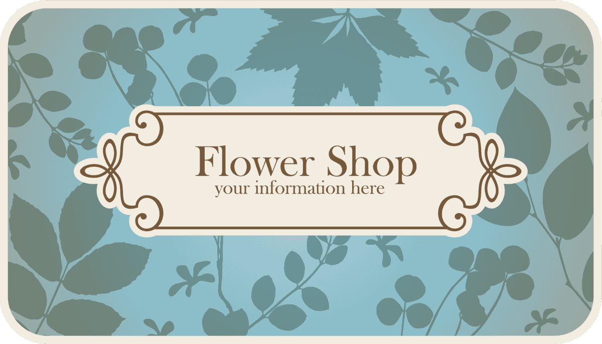 background pattern card vector featuring intricate floral designs for floral shop branding