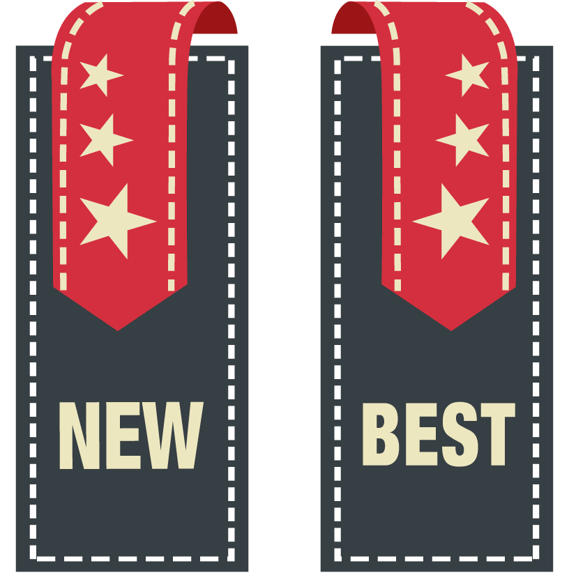Retro styled badge and ribbon design
