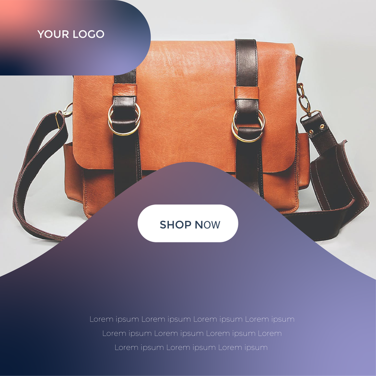 bag promotion gradient color instagram post template