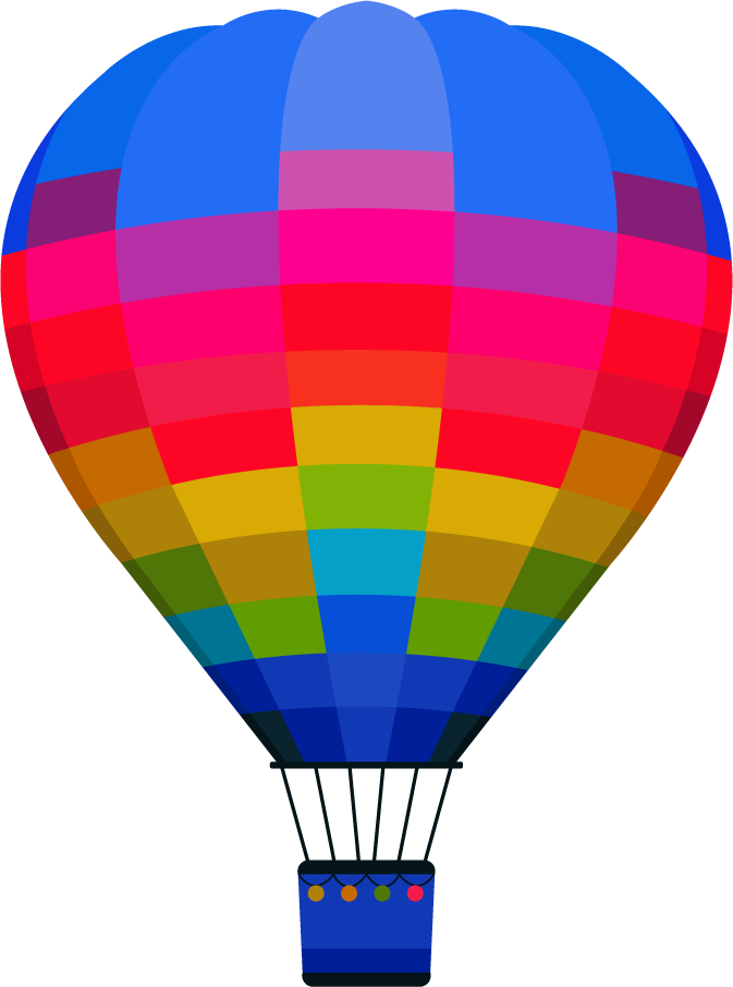 colorful flat sketch balloon icons for events and cheerful celebrations in bright hues