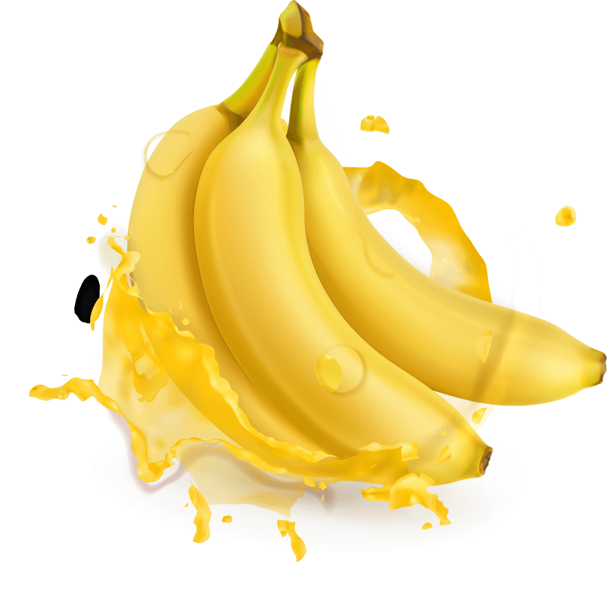 Banana juice and splash vector