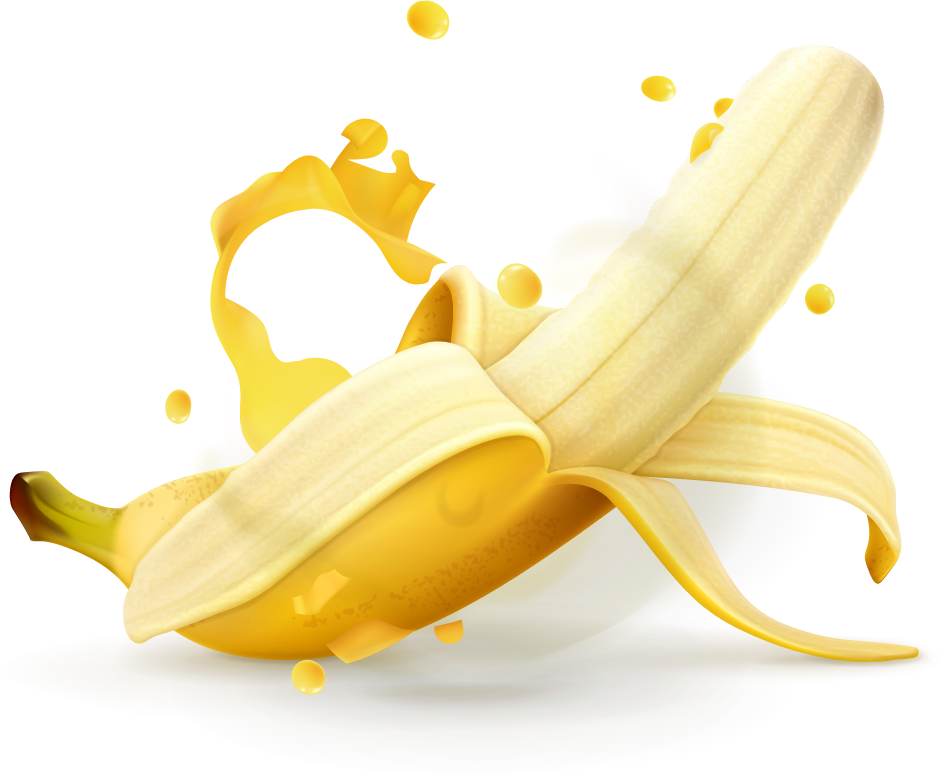 banana juice and splash vector illustration for refreshing tropical drinks or smoothies