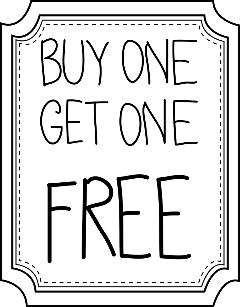 banners labels and frames sketched for promoting buy one get one free offers