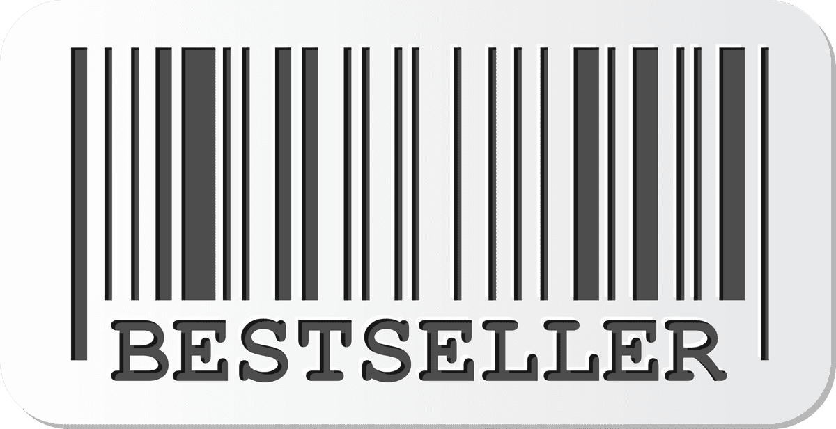 creative barcode vector showcasing bestseller label with clear lines and modern aesthetics