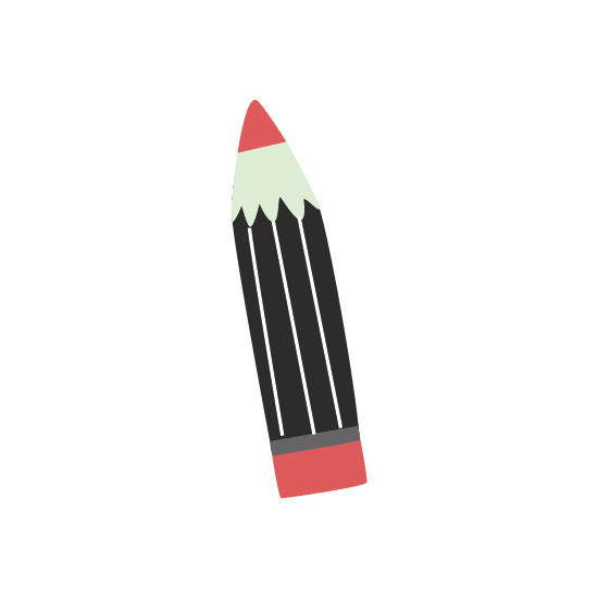 Flat vector illustration of stationery for school and office