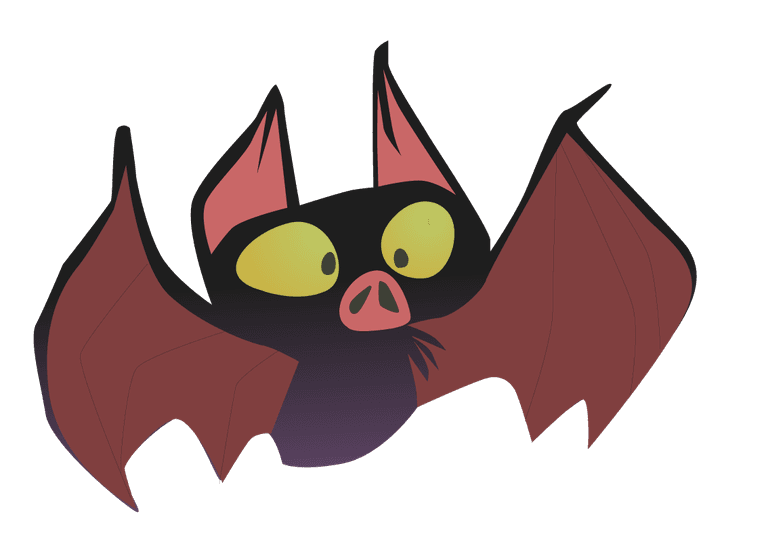 bat realistic cartoon halloween element collection