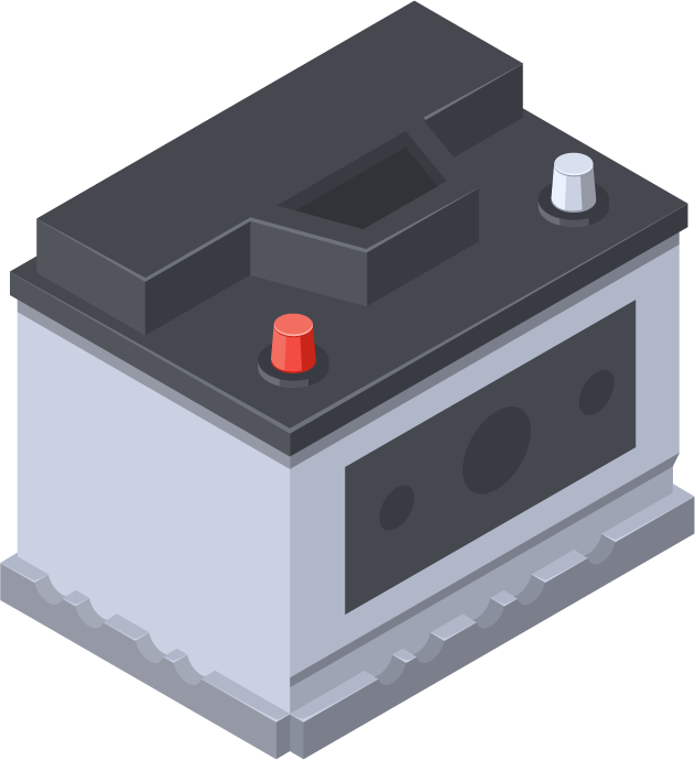 battery digestive system icons set for automotive applications with user-friendly features