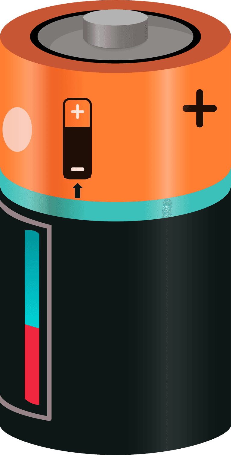 simple battery type illustration