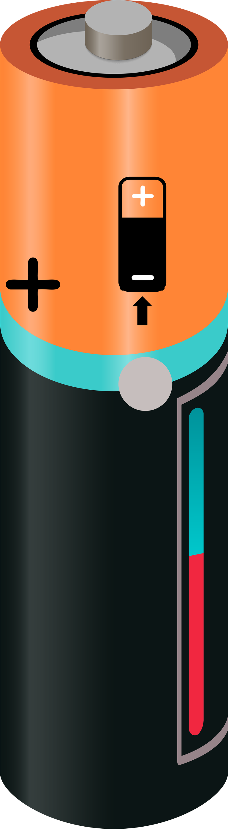 simple battery type illustration showing details for easy identification and usage guidance