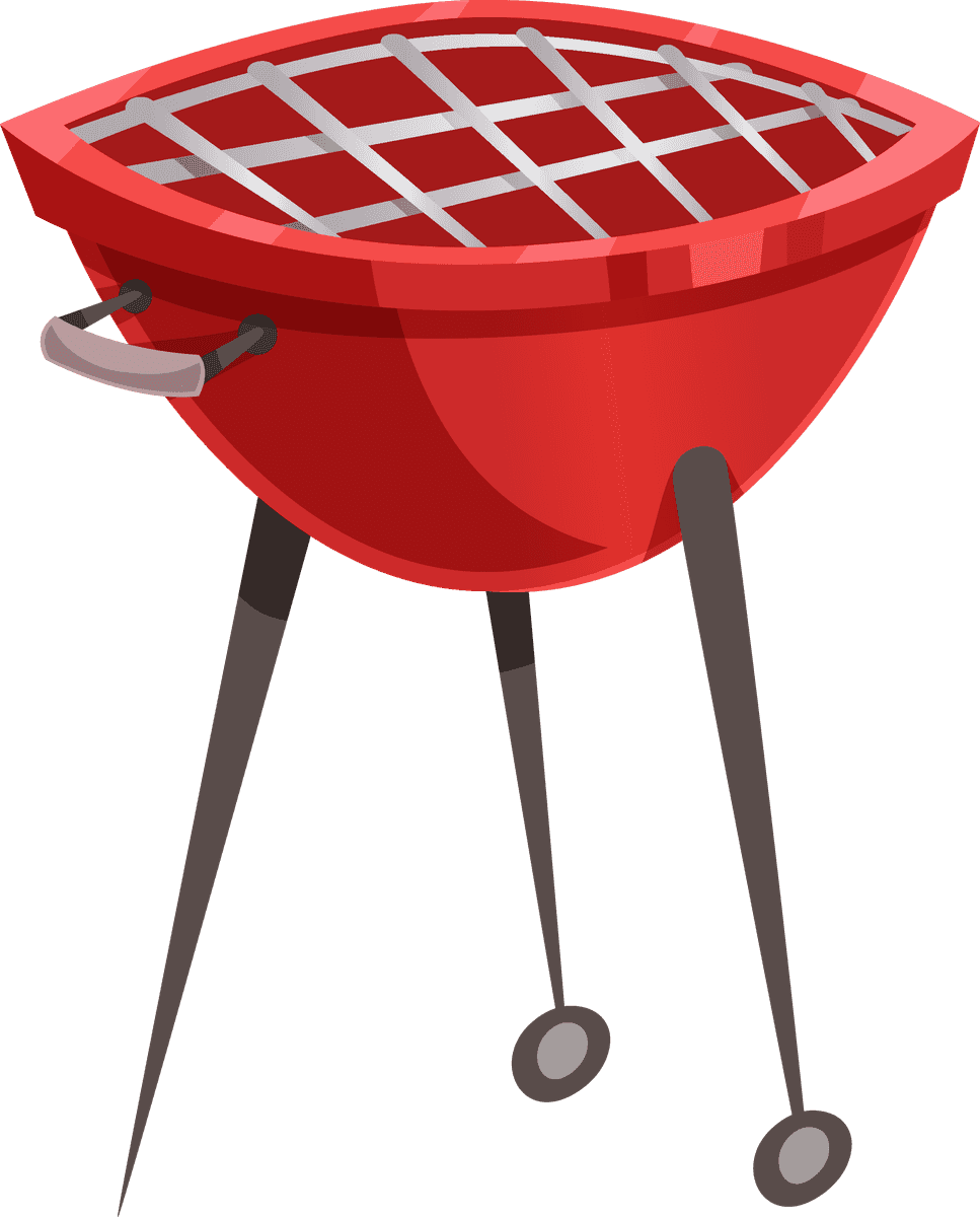 bbq grill elements illustration