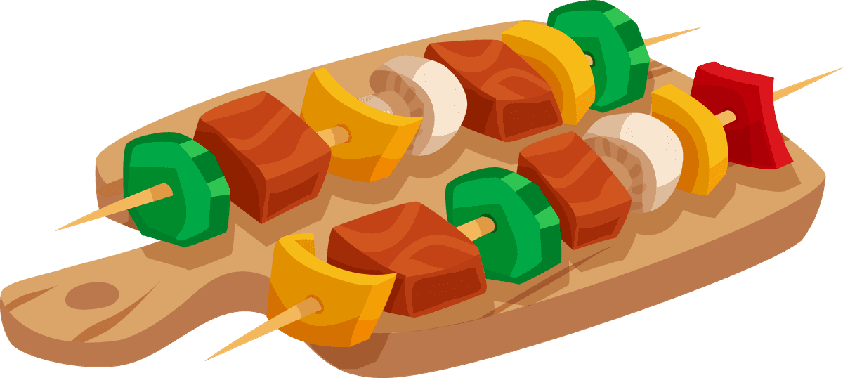 bbq grill elements illustration