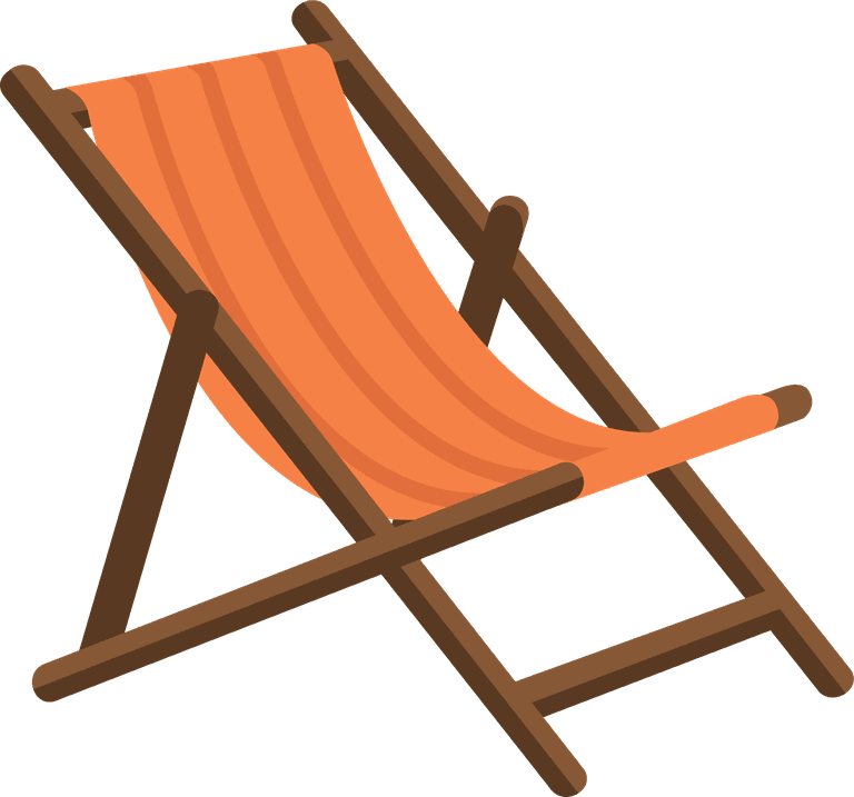 beach chair summer banner sea travel elements decor