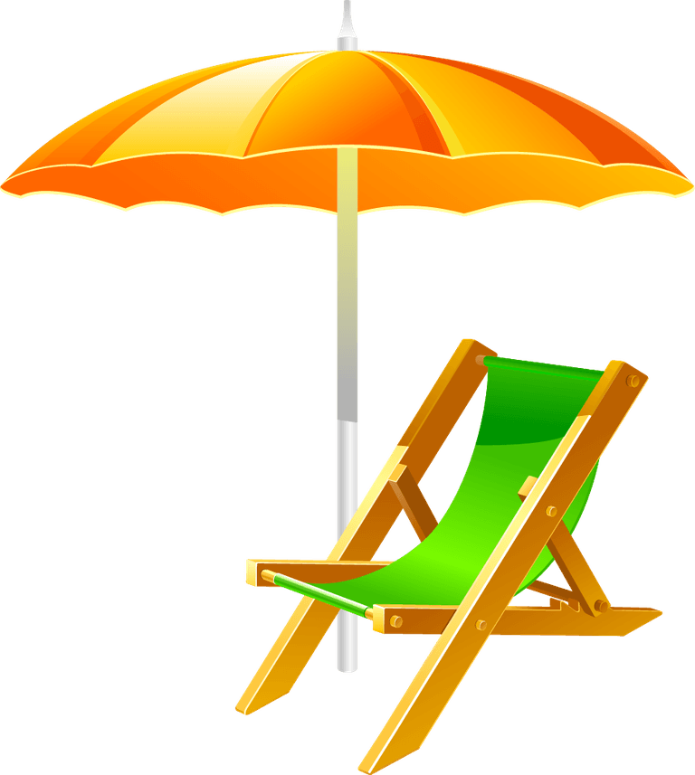 beach loungers travel goods vector for sunny vacations and relaxation on the shore