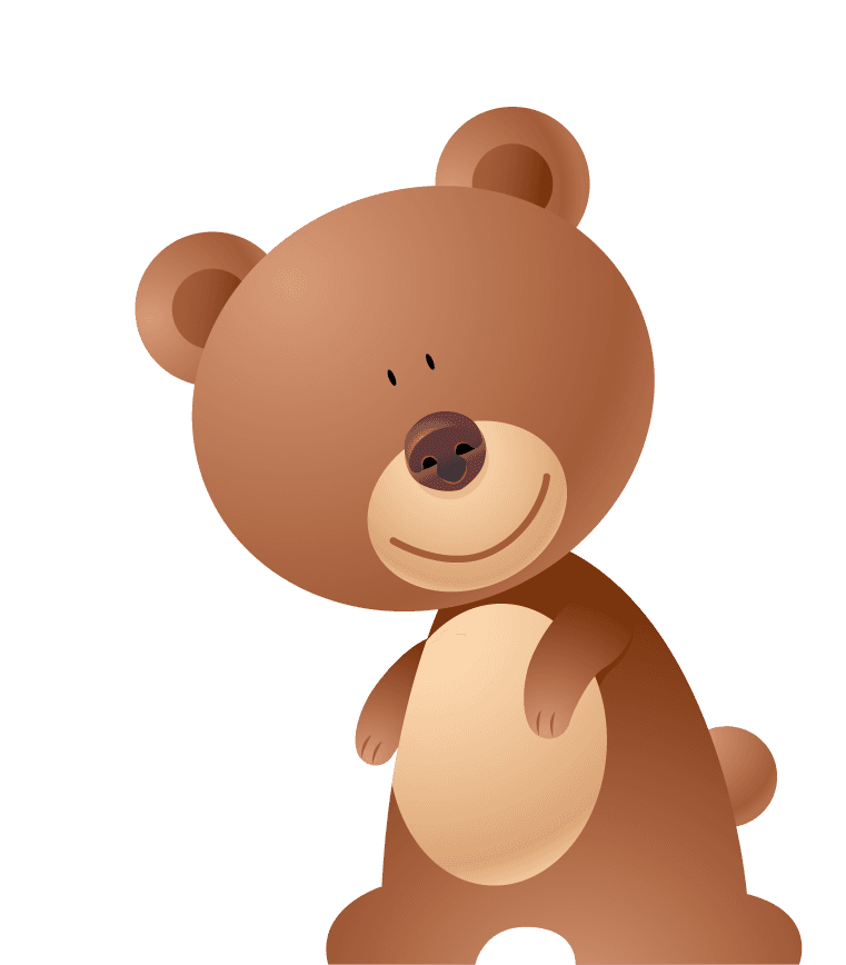 adorable bear animal characters vectors for children’s books and playful illustrations