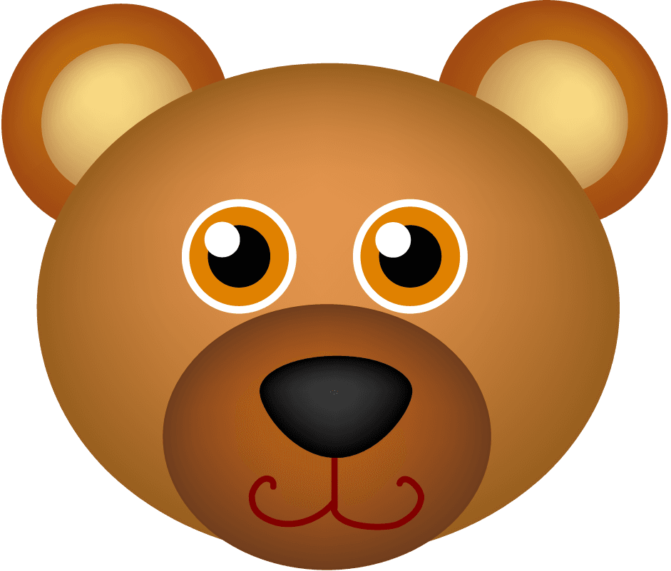 bear animals face icons for playful projects and creative platforms
