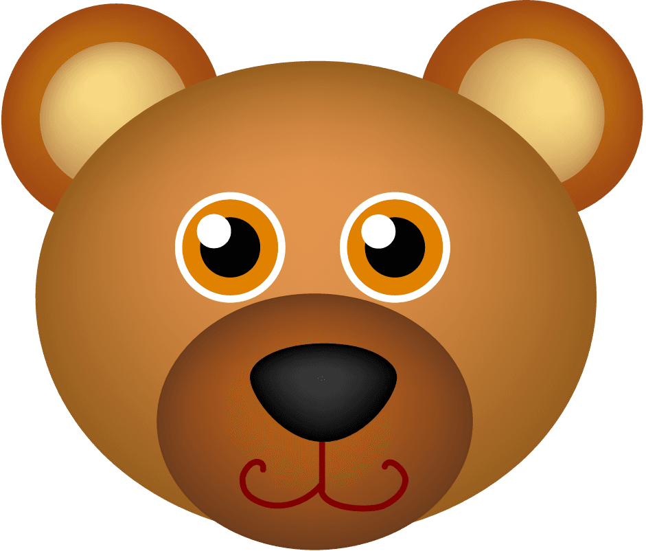 bear animals face icons