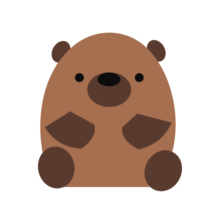 cute bear illustration for children content