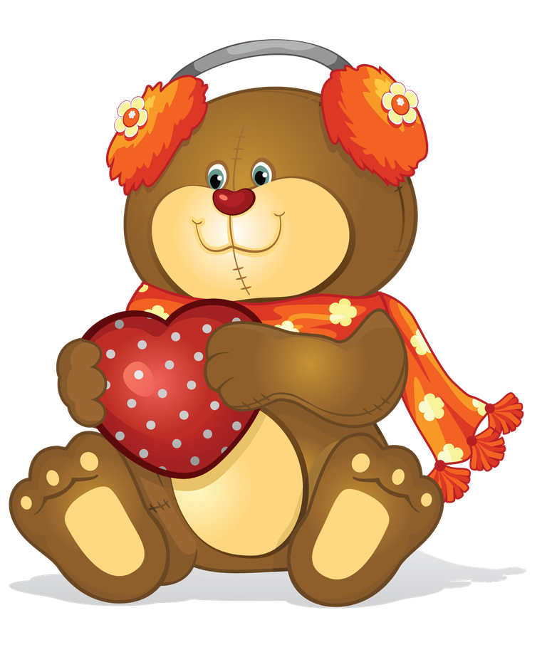 bear valentine animal cartoon vector with a cute heart for celebrating love