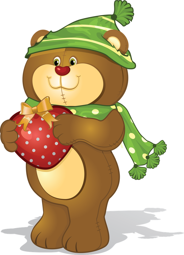 cute bear valentine animal cartoon vector holding a heart-shaped gift for children