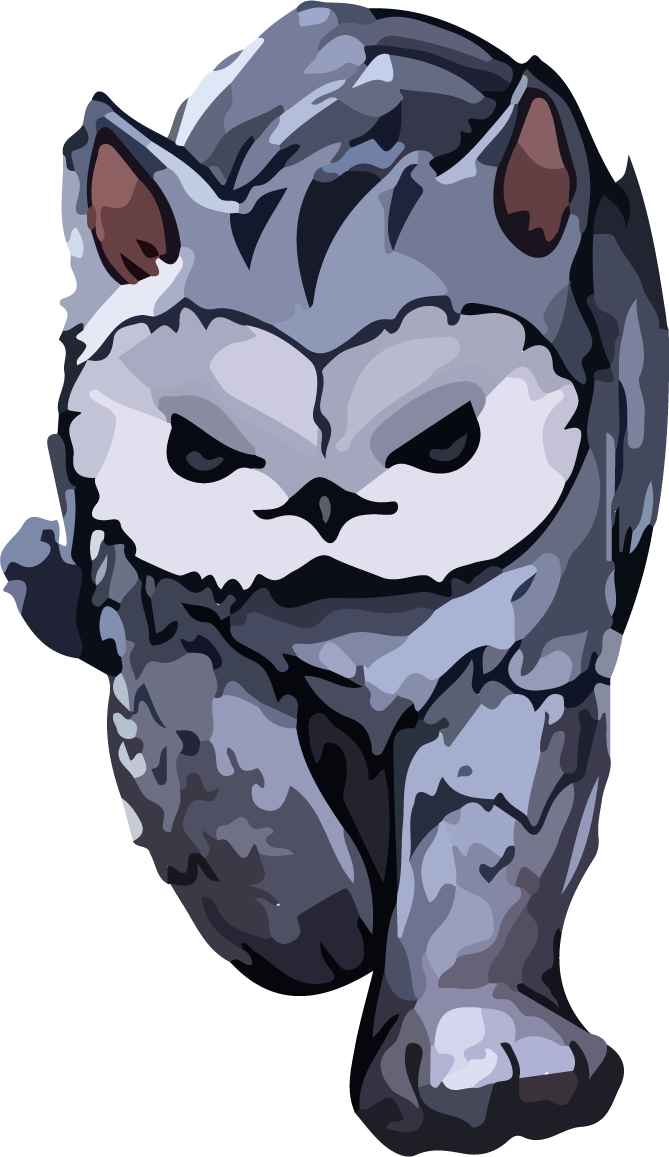 beast owl cat winged animal vector