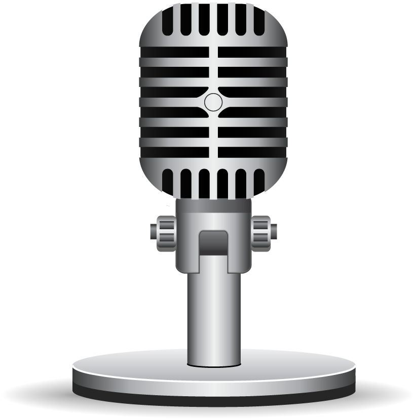 beautiful and practical icon vector of a vintage microphone for audio recording and streaming